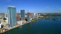 Aerial drone photo Edgewater Miami Florida USA Royalty Free Stock Photo