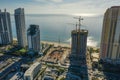 Aerial drone photo Estates at Acqualina upscale condominium