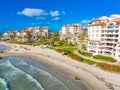 Aerial drone photo Fisher Island Miami Beach Royalty Free Stock Photo