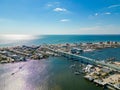 Aerial drone photo Fort Myers Beach FL USA Royalty Free Stock Photo