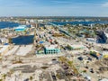 Aerial drone photo Fort Myers Beach Hurricane Ian aftermath and recovery Royalty Free Stock Photo