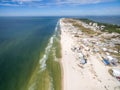 Aerial Drone Photo - Gulf Shores / Fort Morgan Alabama Royalty Free Stock Photo