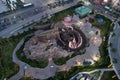 Aerial drone photo of the Gulfstream Pegasus statue Royalty Free Stock Photo