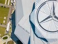 Aerial drone photo Mercedes Benz Stadium Atlanta Georgia USA direct overhead photo