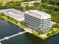 Aerial drone photo of Morgan Stanley Financial Advisors building Plantation Florida