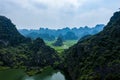 Aerial drone photo - Mountains and rivers of northern Vietnam