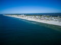 Aerial Drone Photo - Ocean & Beaches of Gulf Shores / Fort Morgan Alabama Royalty Free Stock Photo