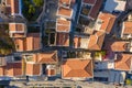 Aerial drone photo from picturesque and famous tourist spot island of Symi, Dodecanese, Greece