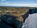 Drone photo - The rugged coastline of Gozo, Malta