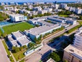 Aerial drone photo Ruth K Broad Bay Harbor K through 8 Center school