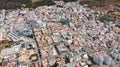 Aerial drone photo of the town of Sant Antoni de Portmany on the west coast of Ibiza, one of Spains Balearic Islands, showing