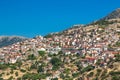 Aerial drone photo of traditional greek village