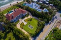 Boca mansions Florida aerial image Royalty Free Stock Photo