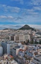 Greece Athens aerial picture drone in the city