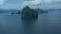 Aerial drone of Pinagbuyutan Island