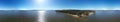 The aerial drone point of view in 360 degree photography at Bowna Waters Reserve is natural parkland on the foreshore of Lake Hume Royalty Free Stock Photo