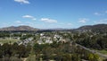 The aerial drone point of view photography of residential house aerial view at Wodonga is a city on the Victorian side.