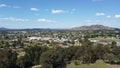 The aerial drone point of view photography of residential house aerial view at Wodonga is a city on the Victorian side.