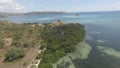 Aerial drone shoot of mangrove habitat where Bats live in Riung