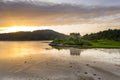 Aerial drone shot of Castle Tioram, Scottish Highlands Royalty Free Stock Photo