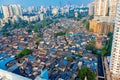 Aerial drone shot of the cityscape of Mumbai, India