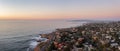 Aerial drone shot of Sunset Cliffs in San Diego. Royalty Free Stock Photo