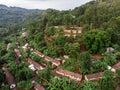 Aerial Drone Shot of Terraces on a Slope of Mountain in Lushoto village in Usambara Mountains. Remote Place in Tanga