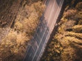 Mountain forest road traffic