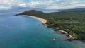 Makena Beach Aerial Coastal Morning Makena Cove Maui Hawaii Royalty Free Stock Photo