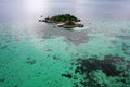 Aerial view of amazing tropical paradise Koh Kra island in Thailand