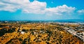 Aerial Drone View Of Arid Cliff In Lagos