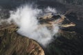 Aerial drone view of Batur volcano caldera in Bali Royalty Free Stock Photo