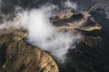 Aerial drone view of Batur volcano caldera in Bali Royalty Free Stock Photo