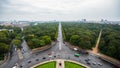 Aerial drone view of Berlin downtown from Victory column, Germany Royalty Free Stock Photo