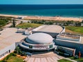 Aerial drone view of Casino of Vilamoura, Algarve, Portugal