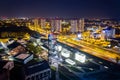 Aerial drone view on city centre in Katowice Royalty Free Stock Photo