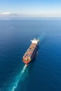 Aerial Drone View Of Container Cargo Ship In Sea AI generated