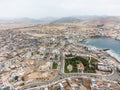 Aerial drone view of the district of San Bartolo located south of Lima - Peru.