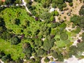 Aerial Drone View of Fenerbahce Park in Kadikoy / Istanbul Seaside.