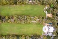 Aerial drone view of Forsythe Park in Savannah, Georgia Royalty Free Stock Photo