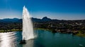 Aerial, Drone View of Fountain Hills, Arizona Park Royalty Free Stock Photo