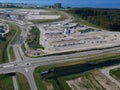 Aerial view of construction site Duin - Almere Royalty Free Stock Photo