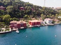 Aerial Drone View of Istanbul Bosphorus, Kandilli / Beykoz Royalty Free Stock Photo