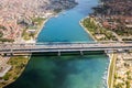 Aerial drone view of Istanbul, Turkey Royalty Free Stock Photo