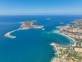 Aerial drone view ÃÂ°zmir FoÃÂ§a Turkey, Orak island Royalty Free Stock Photo