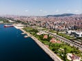 Aerial Drone View of Kartal Istanbul City Seaside