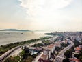 Aerial Drone View of Kartal Istanbul City Seaside