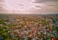 Aerial drone view of kishinev city