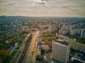 Aerial drone view of kishinev city