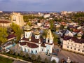 Aerial drone view of kishinev city